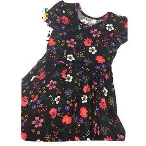 3/4 black and floral Dot Dot Smile Dress